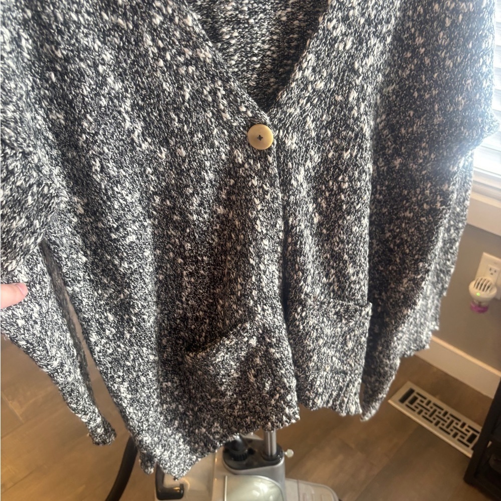 J. Jill Marled Gray Open-Front Pocket Cardigan - Picture 4 of 8